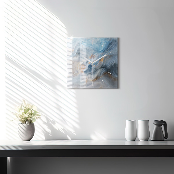 Reloj cuadrado Patrón de mármol