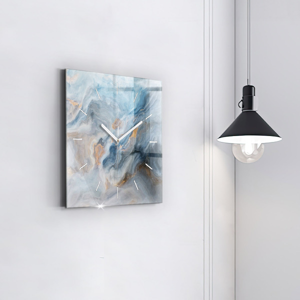 Reloj cuadrado Patrón de mármol