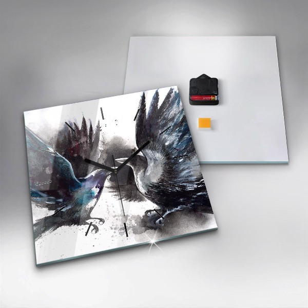 Reloj cuadrado Pájaros pintados