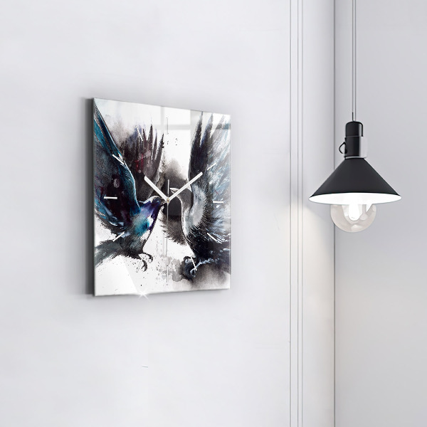 Reloj cuadrado Pájaros pintados