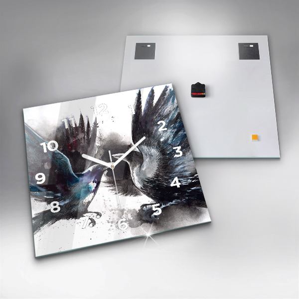 Reloj cuadrado Pájaros pintados