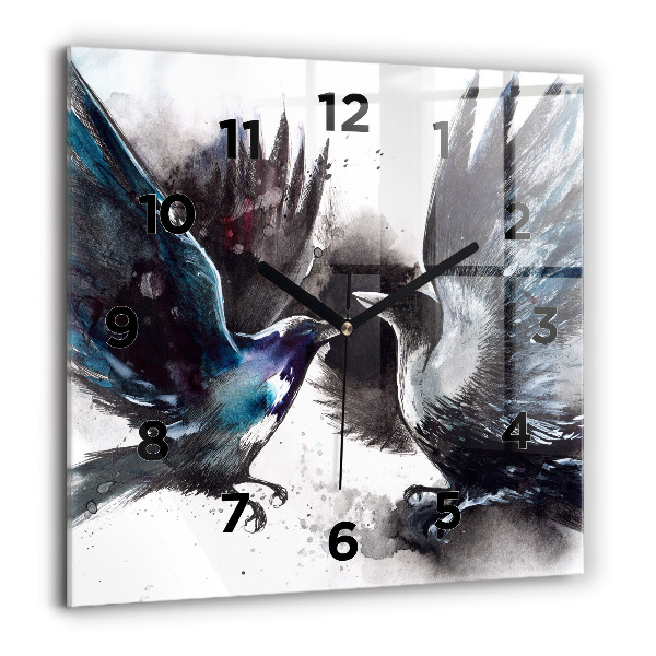 Reloj cuadrado Pájaros pintados
