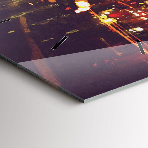 Reloj cuadrado Ciudad pintada