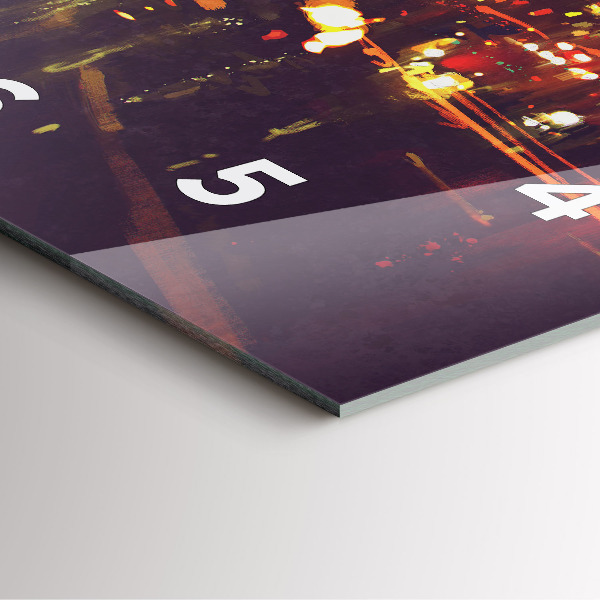 Reloj cuadrado Ciudad pintada