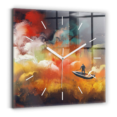 Reloj de pared cuadrado Imagen abstracta