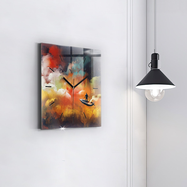 Reloj de pared cuadrado Imagen abstracta