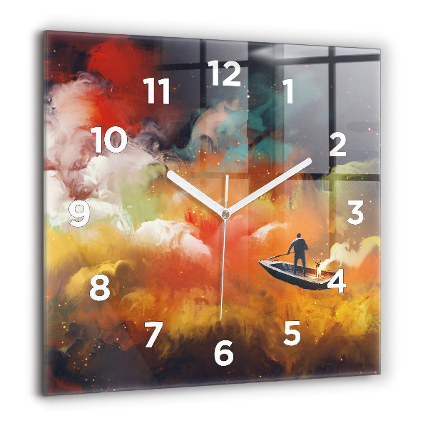 Reloj de pared cuadrado Imagen abstracta