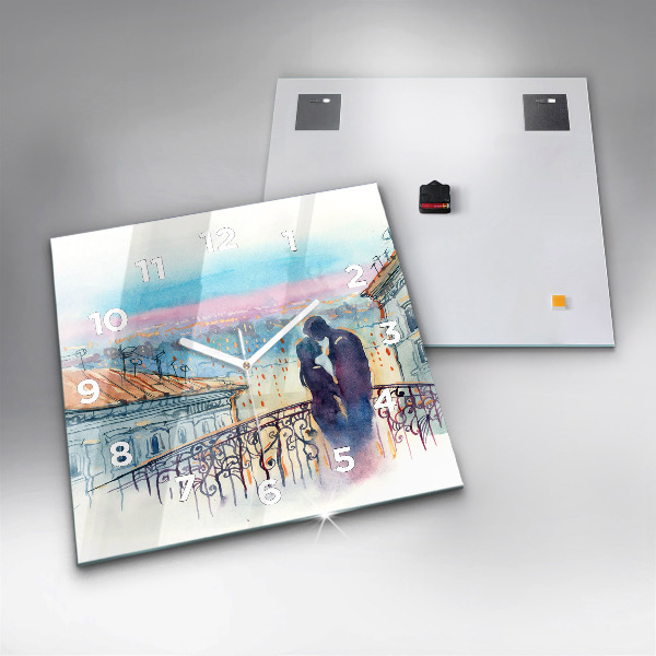 Reloj cuadrado Gente en acuarela