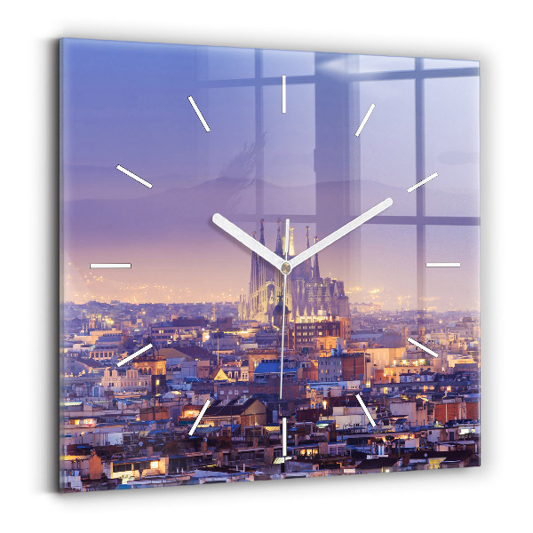 Reloj cuadrado Vista de Barcelona