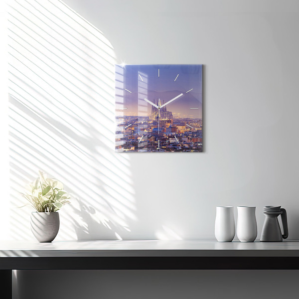 Reloj cuadrado Vista de Barcelona