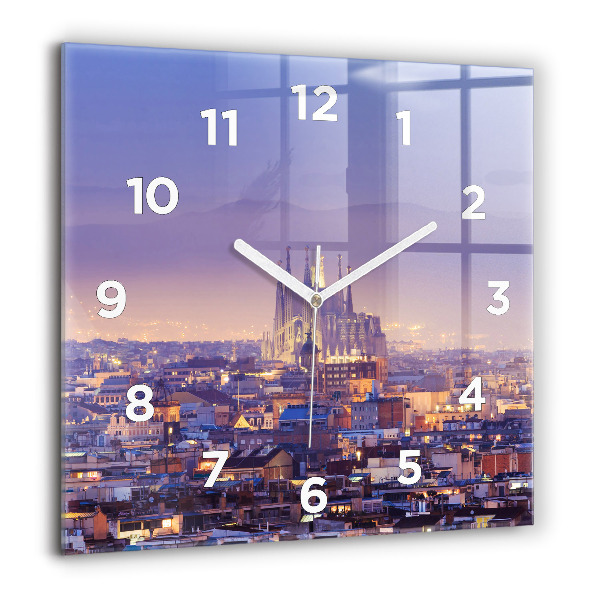 Reloj cuadrado Vista de Barcelona