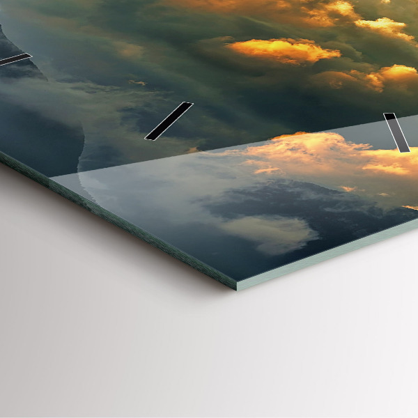 Reloj de pared cuadrado Vuelo en globo en las nubes