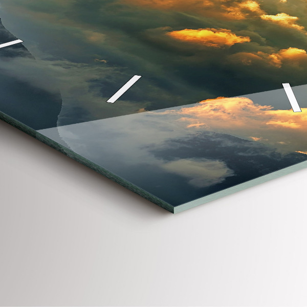 Reloj de pared cuadrado Vuelo en globo en las nubes