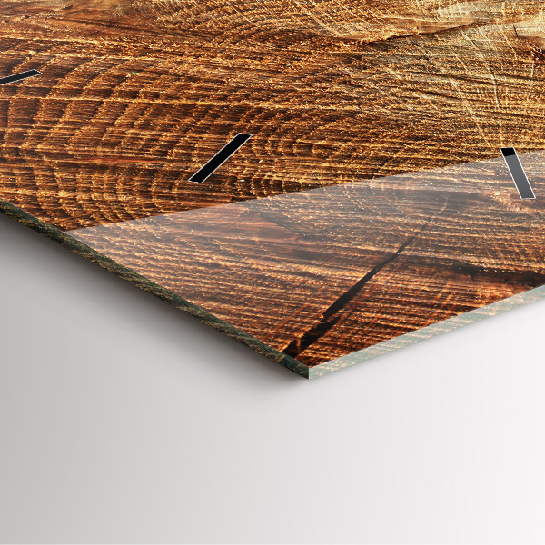 Reloj cuadrado Viejo tronco de árbol