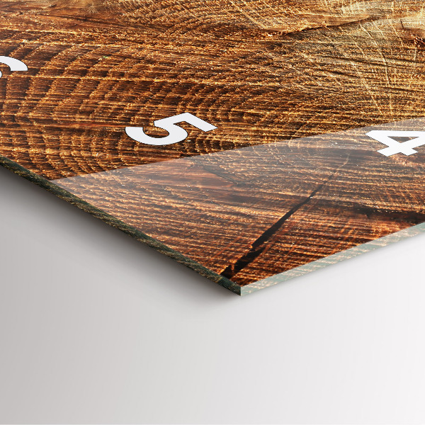 Reloj cuadrado Viejo tronco de árbol