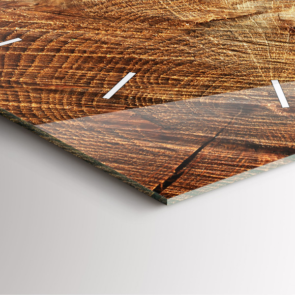 Reloj cuadrado Viejo tronco de árbol