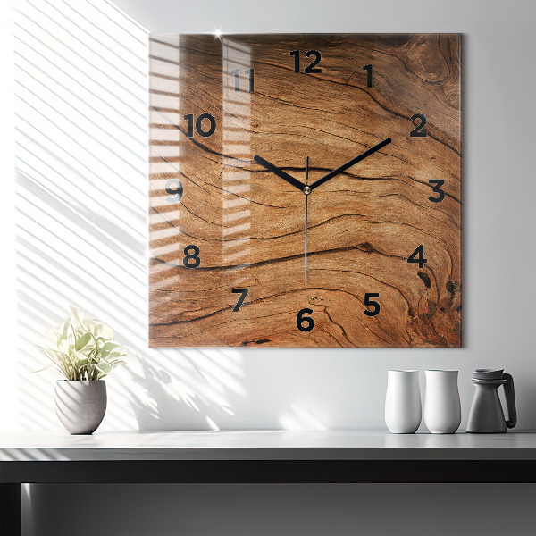 Reloj cuadrado Madera vieja
