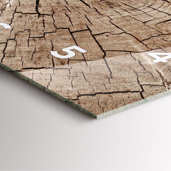 Reloj cuadrado Viejo tronco de madera