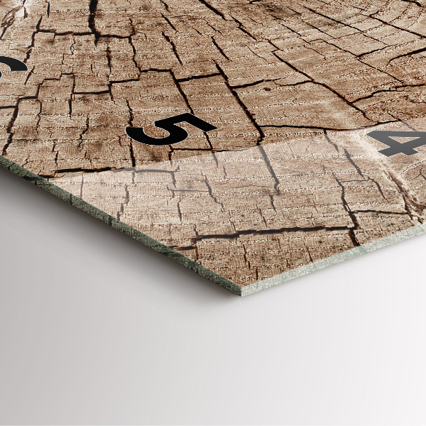 Reloj cuadrado Viejo tronco de madera