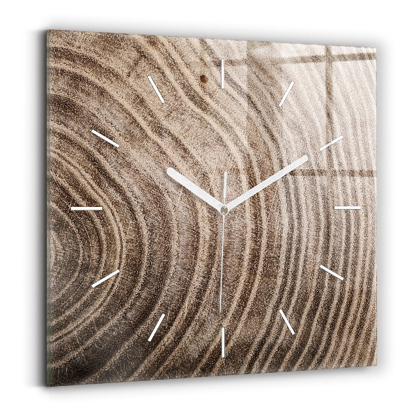 Reloj de pared cuadrado Tronco de árbol