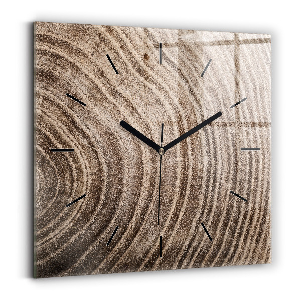 Reloj de pared cuadrado Tronco de árbol