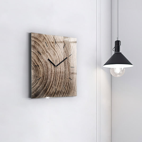 Reloj de pared cuadrado Tronco de árbol