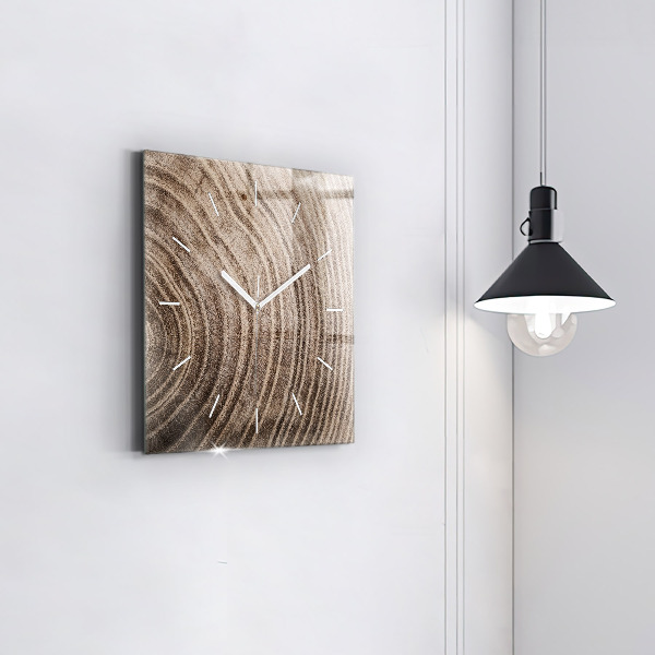 Reloj de pared cuadrado Tronco de árbol