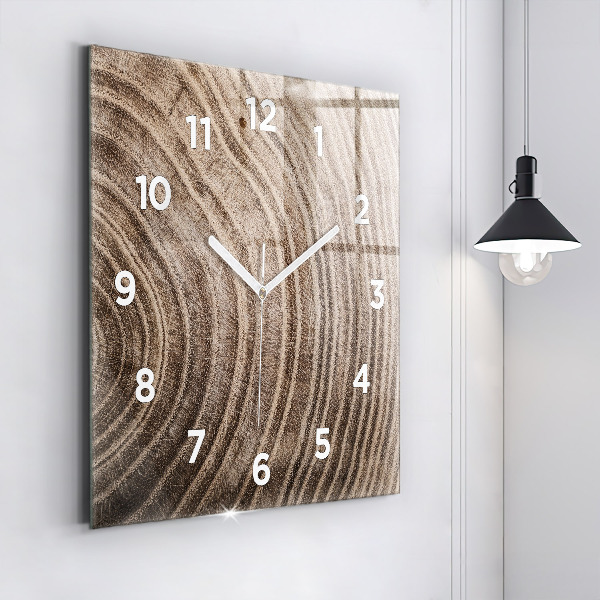 Reloj de pared cuadrado Tronco de árbol