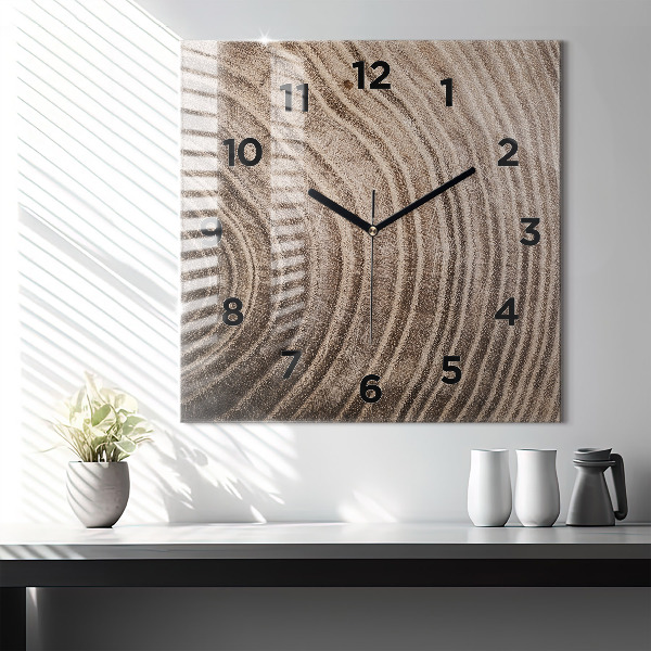 Reloj de pared cuadrado Tronco de árbol
