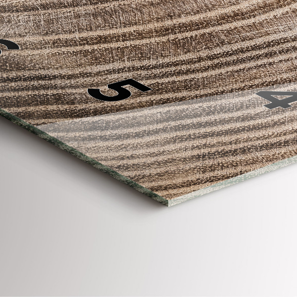 Reloj de pared cuadrado Tronco de árbol