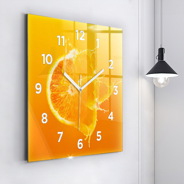 Reloj cuadrado Naranja