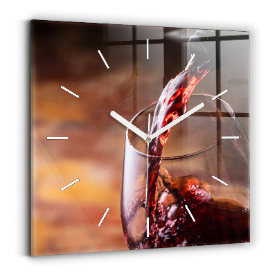 Reloj de pared cuadrado Copa de vino