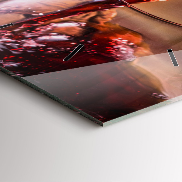 Reloj de pared cuadrado Copa de vino