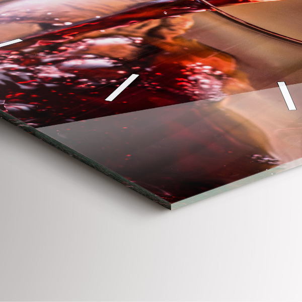 Reloj de pared cuadrado Copa de vino