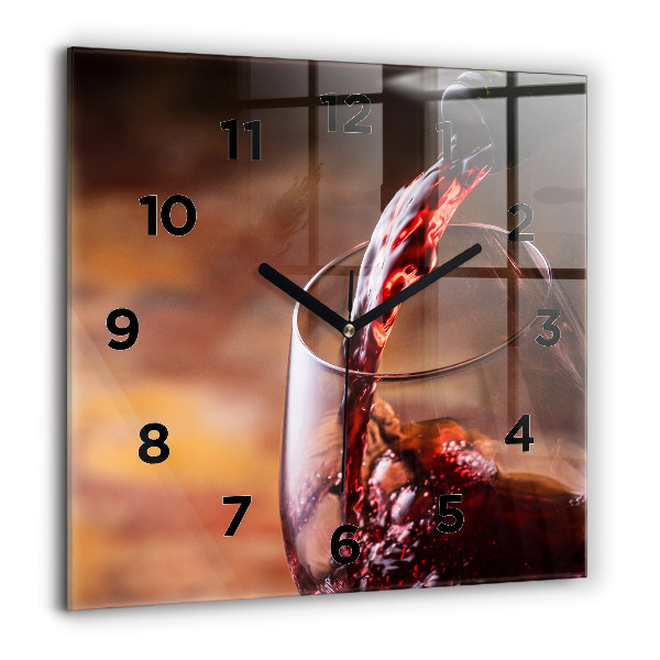 Reloj de pared cuadrado Copa de vino