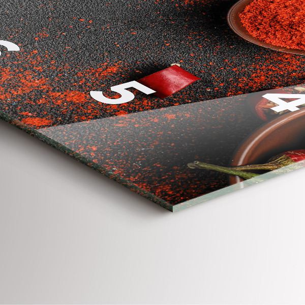 Reloj de pared cuadrado Pimientos rojos