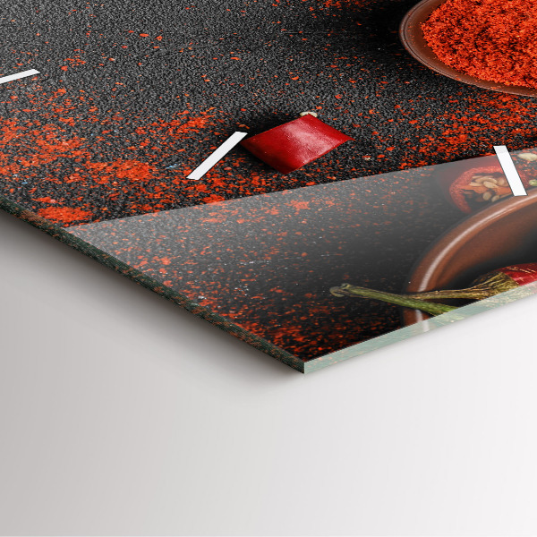 Reloj de pared cuadrado Pimientos rojos