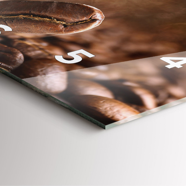 Reloj cuadrado Granos de café