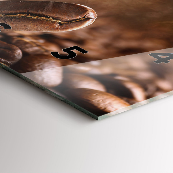 Reloj cuadrado Granos de café