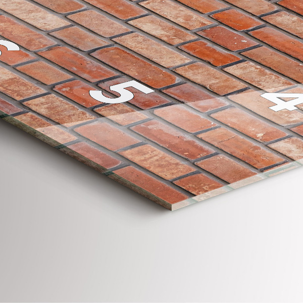 Reloj de pared cuadrado Pared de ladrillos