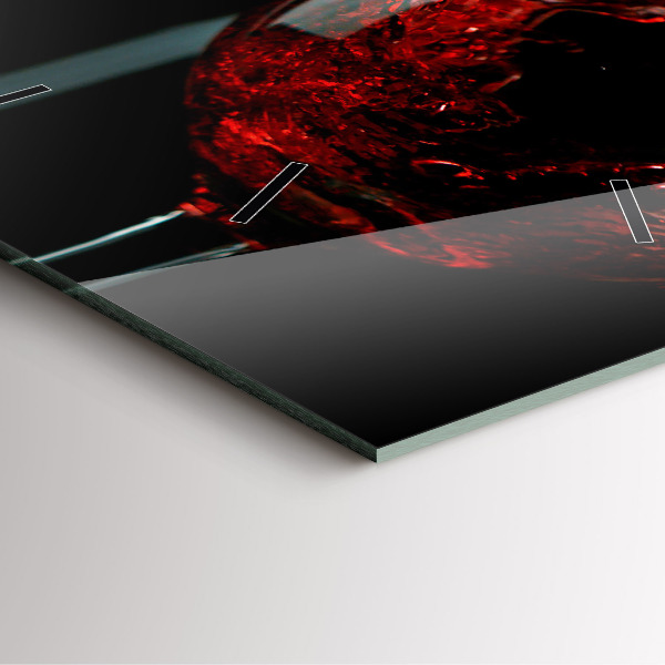 Reloj de pared cuadrado Botella de vino