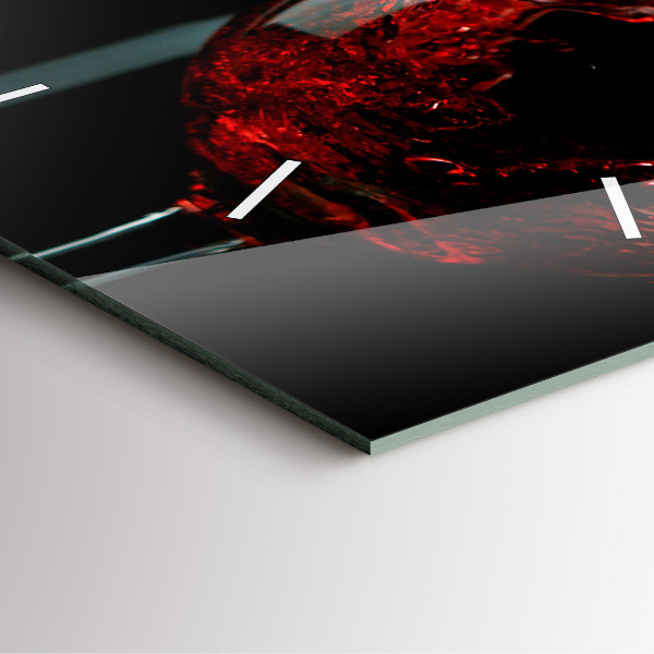 Reloj de pared cuadrado Botella de vino