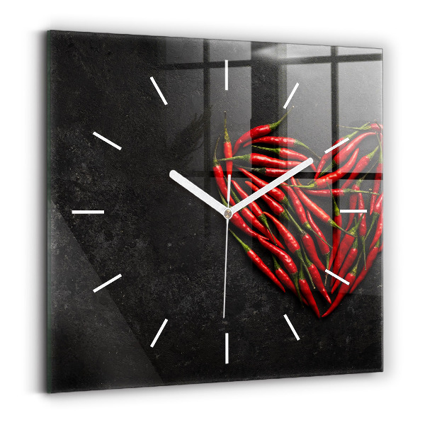 Reloj de pared cuadrado Corazón de menta