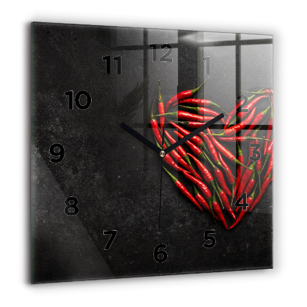 Reloj de pared cuadrado Corazón de menta