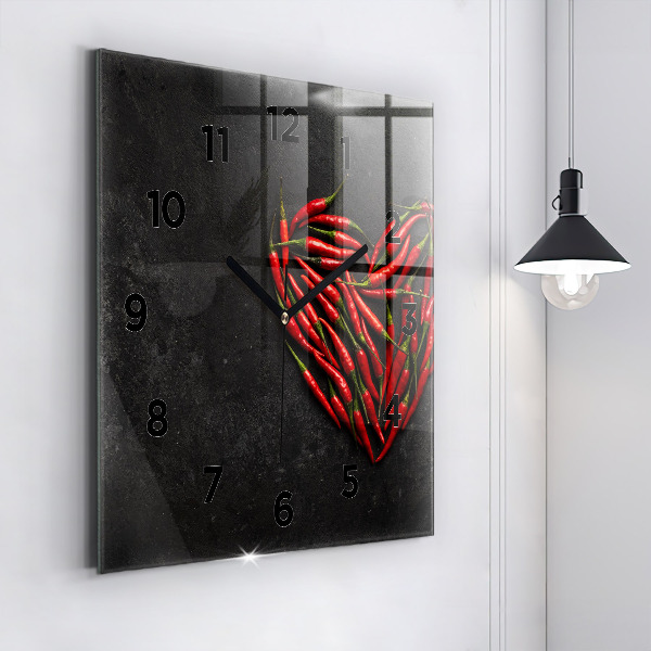 Reloj de pared cuadrado Corazón de menta