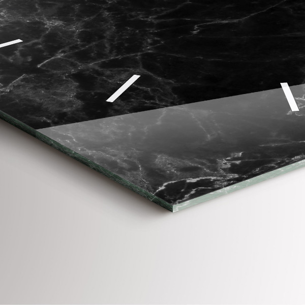 Reloj cuadrado Mármol oscuro