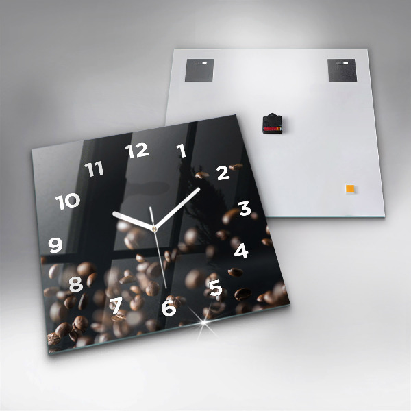 Reloj cuadrado Granos de café