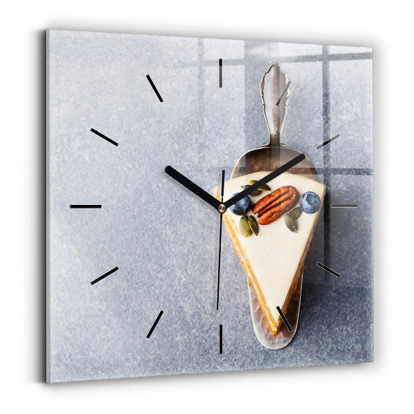 Reloj cuadrado Trozo de tarta