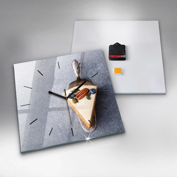 Reloj cuadrado Trozo de tarta