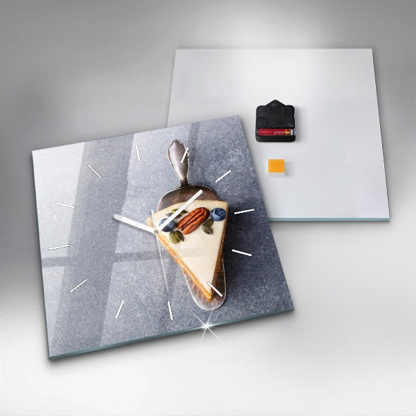 Reloj cuadrado Trozo de tarta